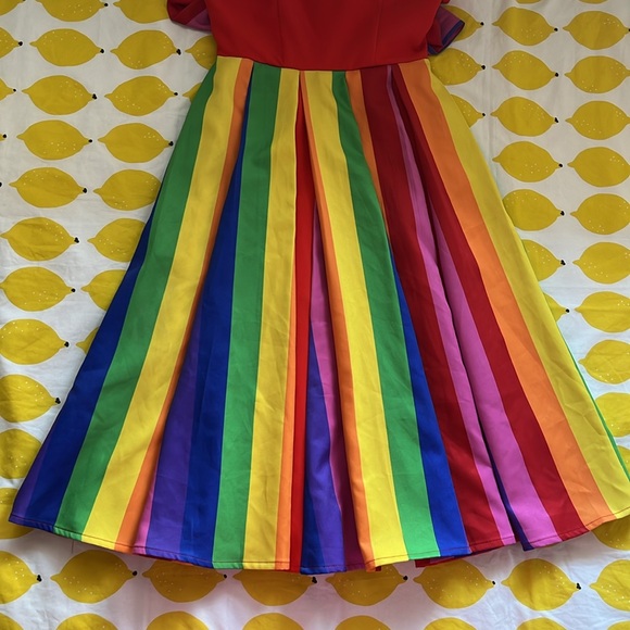 Unique Vintage XS Rainbow Sleeveless Dress💞 - Picture 8 of 11